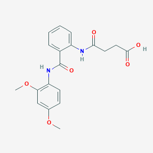molecular formula C19H20N2O6 B339803 4-({2-[(2,4-Dimethoxyphenyl)carbamoyl]phenyl}amino)-4-oxobutanoic acid 