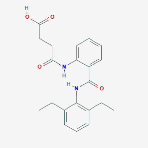 molecular formula C21H24N2O4 B339805 4-{2-[(2,6-Diethylanilino)carbonyl]anilino}-4-oxobutanoic acid 