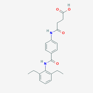 molecular formula C21H24N2O4 B339806 4-{4-[(2,6-Diethylanilino)carbonyl]anilino}-4-oxobutanoic acid 