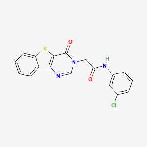 molecular formula C18H12ClN3O2S B3398079 N-(3-chlorophenyl)-2-(4-oxo[1]benzothieno[3,2-d]pyrimidin-3(4H)-yl)acetamide CAS No. 1021230-73-8