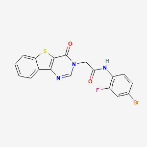 molecular formula C18H11BrFN3O2S B3398111 N-(4-bromo-2-fluorophenyl)-2-(4-oxo[1]benzothieno[3,2-d]pyrimidin-3(4H)-yl)acetamide CAS No. 1021230-99-8