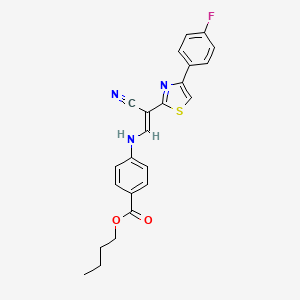 molecular formula C23H20FN3O2S B3398150 (E)-butyl 4-((2-cyano-2-(4-(4-fluorophenyl)thiazol-2-yl)vinyl)amino)benzoate CAS No. 1021231-26-4