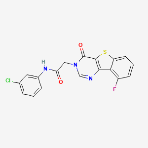 molecular formula C18H11ClFN3O2S B3398163 N-(3-chlorophenyl)-2-(9-fluoro-4-oxo[1]benzothieno[3,2-d]pyrimidin-3(4H)-yl)acetamide CAS No. 1021231-34-4