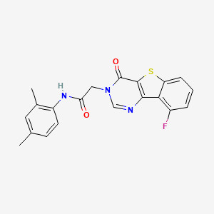 molecular formula C20H16FN3O2S B3398165 N-(2,4-dimethylphenyl)-2-(9-fluoro-4-oxo[1]benzothieno[3,2-d]pyrimidin-3(4H)-yl)acetamide CAS No. 1021231-38-8