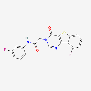 molecular formula C18H11F2N3O2S B3398174 2-(9-fluoro-4-oxo[1]benzothieno[3,2-d]pyrimidin-3(4H)-yl)-N-(3-fluorophenyl)acetamide CAS No. 1021231-44-6