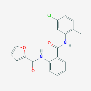 molecular formula C19H15ClN2O3 B339819 N-{2-[(5-chloro-2-methylanilino)carbonyl]phenyl}-2-furamide 