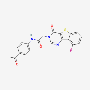 molecular formula C20H14FN3O3S B3398191 N-(4-acetylphenyl)-2-(9-fluoro-4-oxo[1]benzothieno[3,2-d]pyrimidin-3(4H)-yl)acetamide CAS No. 1021231-57-1