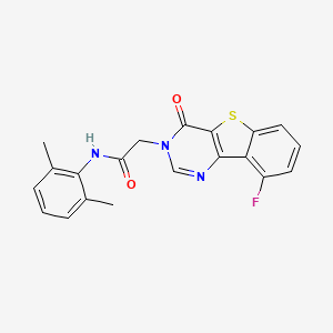 molecular formula C20H16FN3O2S B3398203 N-(2,6-dimethylphenyl)-2-(9-fluoro-4-oxo[1]benzothieno[3,2-d]pyrimidin-3(4H)-yl)acetamide CAS No. 1021231-67-3