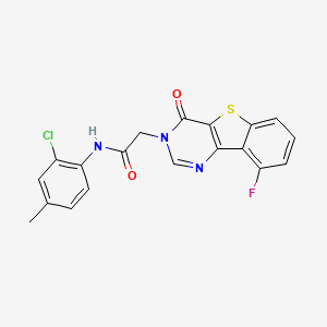molecular formula C19H13ClFN3O2S B3398210 N-(2-chloro-4-methylphenyl)-2-(9-fluoro-4-oxo[1]benzothieno[3,2-d]pyrimidin-3(4H)-yl)acetamide CAS No. 1021231-70-8