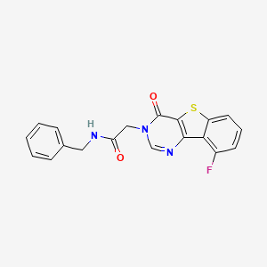 molecular formula C19H14FN3O2S B3398213 N-benzyl-2-(9-fluoro-4-oxo[1]benzothieno[3,2-d]pyrimidin-3(4H)-yl)acetamide CAS No. 1021231-74-2