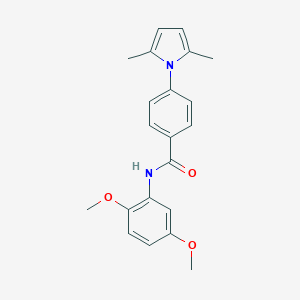 molecular formula C21H22N2O3 B339824 N-(2,5-dimethoxyphenyl)-4-(2,5-dimethyl-1H-pyrrol-1-yl)benzamide 