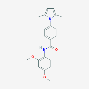 molecular formula C21H22N2O3 B339826 N-(2,4-dimethoxyphenyl)-4-(2,5-dimethyl-1H-pyrrol-1-yl)benzamide 