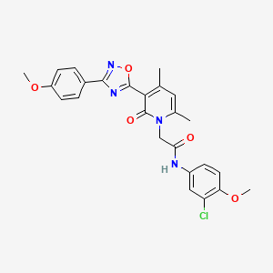 molecular formula C25H23ClN4O5 B3398262 N-(3-chloro-4-methoxyphenyl)-2-(3-(3-(4-methoxyphenyl)-1,2,4-oxadiazol-5-yl)-4,6-dimethyl-2-oxopyridin-1(2H)-yl)acetamide CAS No. 1021250-99-6