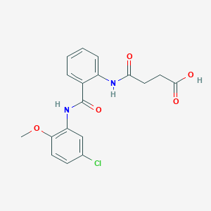 molecular formula C18H17ClN2O5 B339827 4-{2-[(5-Chloro-2-methoxyanilino)carbonyl]anilino}-4-oxobutanoic acid 