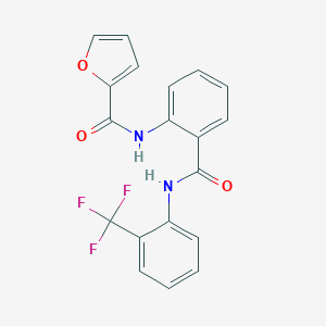 molecular formula C19H13F3N2O3 B339831 N-(2-{[2-(trifluoromethyl)anilino]carbonyl}phenyl)-2-furamide 