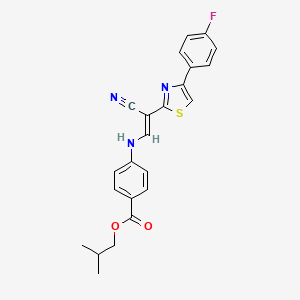 molecular formula C23H20FN3O2S B3398318 (E)-isobutyl 4-((2-cyano-2-(4-(4-fluorophenyl)thiazol-2-yl)vinyl)amino)benzoate CAS No. 1021251-51-3