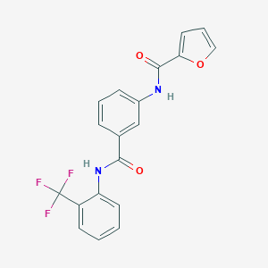 molecular formula C19H13F3N2O3 B339832 N-(3-{[2-(trifluoromethyl)anilino]carbonyl}phenyl)-2-furamide 