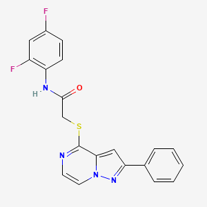 N-(2,4-difluorophenyl)-2-[(2-phenylpyrazolo[1,5-a]pyrazin-4-yl)thio]acetamide