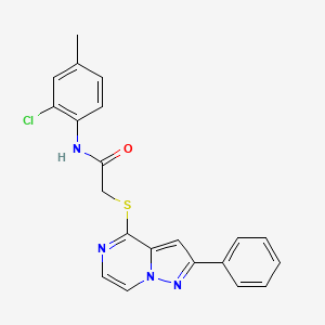 N-(2-chloro-4-methylphenyl)-2-[(2-phenylpyrazolo[1,5-a]pyrazin-4-yl)thio]acetamide