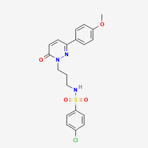 4-chloro-N-(3-(3-(4-methoxyphenyl)-6-oxopyridazin-1(6H)-yl)propyl)benzenesulfonamide