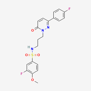 molecular formula C20H19F2N3O4S B3398420 3-fluoro-N-(3-(3-(4-fluorophenyl)-6-oxopyridazin-1(6H)-yl)propyl)-4-methoxybenzenesulfonamide CAS No. 1021253-36-0