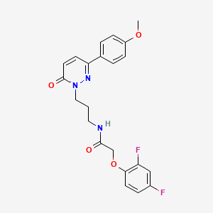molecular formula C22H21F2N3O4 B3398459 2-(2,4-difluorophenoxy)-N-(3-(3-(4-methoxyphenyl)-6-oxopyridazin-1(6H)-yl)propyl)acetamide CAS No. 1021253-91-7