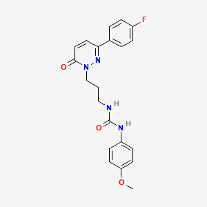 molecular formula C21H21FN4O3 B3398478 1-(3-(3-(4-fluorophenyl)-6-oxopyridazin-1(6H)-yl)propyl)-3-(4-methoxyphenyl)urea CAS No. 1021254-15-8