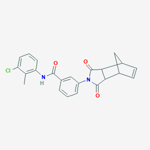 molecular formula C23H19ClN2O3 B339848 N-(3-chloro-2-methylphenyl)-3-(1,3-dioxo-1,3,3a,4,7,7a-hexahydro-2H-4,7-methanoisoindol-2-yl)benzamide 