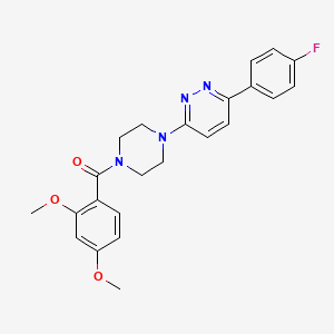 molecular formula C23H23FN4O3 B3398490 (2,4-Dimethoxyphenyl)(4-(6-(4-fluorophenyl)pyridazin-3-yl)piperazin-1-yl)methanone CAS No. 1021254-77-2