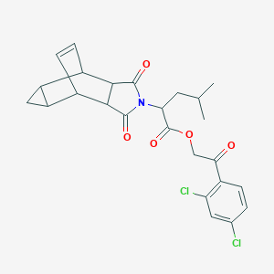 molecular formula C25H25Cl2NO5 B339854 2-(2,4-dichlorophenyl)-2-oxoethyl 2-(1,3-dioxooctahydro-4,6-ethenocyclopropa[f]isoindol-2(1H)-yl)-4-methylpentanoate 