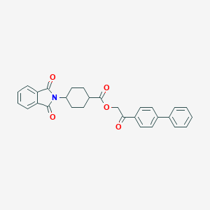 molecular formula C29H25NO5 B339855 2-(biphenyl-4-yl)-2-oxoethyl 4-(1,3-dioxo-1,3-dihydro-2H-isoindol-2-yl)cyclohexanecarboxylate 