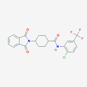 molecular formula C22H18ClF3N2O3 B339857 N-[2-chloro-5-(trifluoromethyl)phenyl]-4-(1,3-dioxo-1,3-dihydro-2H-isoindol-2-yl)cyclohexanecarboxamide 