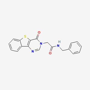 molecular formula C19H15N3O2S B3398609 N-benzyl-2-(4-oxo[1]benzothieno[3,2-d]pyrimidin-3(4H)-yl)acetamide CAS No. 1021256-93-8
