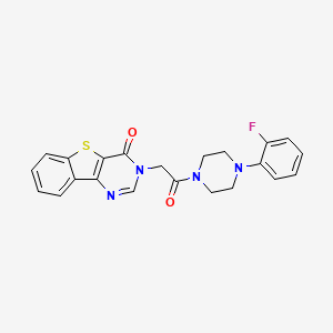 molecular formula C22H19FN4O2S B3398614 3-{2-[4-(2-fluorophenyl)piperazin-1-yl]-2-oxoethyl}[1]benzothieno[3,2-d]pyrimidin-4(3H)-one CAS No. 1021256-95-0