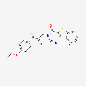 molecular formula C20H16FN3O3S B3398638 N-(4-ethoxyphenyl)-2-(9-fluoro-4-oxo[1]benzothieno[3,2-d]pyrimidin-3(4H)-yl)acetamide CAS No. 1021257-06-6