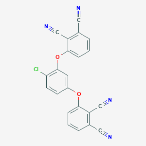 molecular formula C22H9ClN4O2 B339865 3-[2-Chloro-5-(2,3-dicyanophenoxy)phenoxy]phthalonitrile 