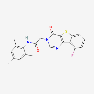 molecular formula C21H18FN3O2S B3398663 2-(9-fluoro-4-oxo[1]benzothieno[3,2-d]pyrimidin-3(4H)-yl)-N-mesitylacetamide CAS No. 1021257-20-4