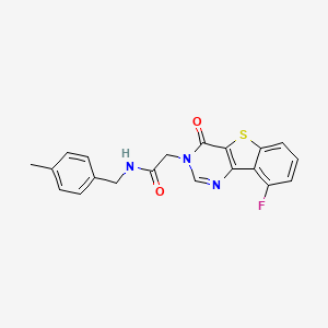 molecular formula C20H16FN3O2S B3398664 2-(9-fluoro-4-oxo[1]benzothieno[3,2-d]pyrimidin-3(4H)-yl)-N-(4-methylbenzyl)acetamide CAS No. 1021257-24-8