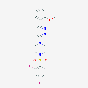molecular formula C21H20F2N4O3S B3398690 3-[4-(2,4-Difluorobenzenesulfonyl)piperazin-1-yl]-6-(2-methoxyphenyl)pyridazine CAS No. 1021257-45-3