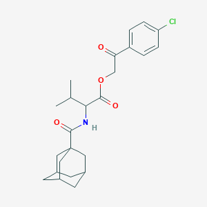 molecular formula C24H30ClNO4 B339876 2-(4-chlorophenyl)-2-oxoethyl N-(tricyclo[3.3.1.1~3,7~]dec-1-ylcarbonyl)valinate 