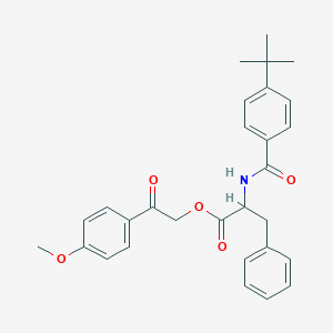 molecular formula C29H31NO5 B339877 2-(4-methoxyphenyl)-2-oxoethyl N-[(4-tert-butylphenyl)carbonyl]phenylalaninate 