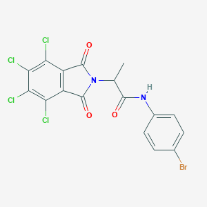 molecular formula C17H9BrCl4N2O3 B339878 N-(4-bromophenyl)-2-(4,5,6,7-tetrachloro-1,3-dioxo-1,3-dihydro-2H-isoindol-2-yl)propanamide 
