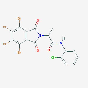 molecular formula C17H9Br4ClN2O3 B339879 N-(2-chlorophenyl)-2-(4,5,6,7-tetrabromo-1,3-dioxo-1,3-dihydro-2H-isoindol-2-yl)propanamide 
