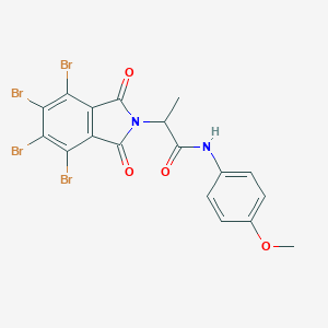 molecular formula C18H12Br4N2O4 B339880 N-(4-methoxyphenyl)-2-(4,5,6,7-tetrabromo-1,3-dioxo-1,3-dihydro-2H-isoindol-2-yl)propanamide 
