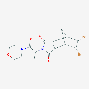molecular formula C16H20Br2N2O4 B339881 5,6-dibromo-2-[1-(morpholin-4-yl)-1-oxopropan-2-yl]hexahydro-1H-4,7-methanoisoindole-1,3(2H)-dione 