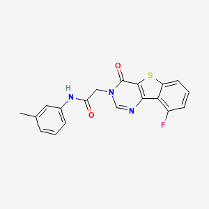 molecular formula C19H14FN3O2S B3398832 2-(9-fluoro-4-oxo[1]benzothieno[3,2-d]pyrimidin-3(4H)-yl)-N-(3-methylphenyl)acetamide CAS No. 1021258-18-3