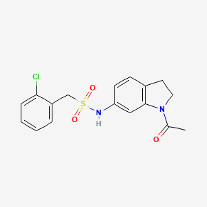 molecular formula C17H17ClN2O3S B3398849 N-(1-acetylindolin-6-yl)-1-(2-chlorophenyl)methanesulfonamide CAS No. 1021259-25-5