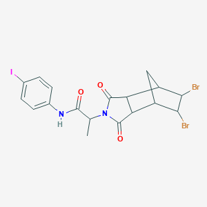 molecular formula C18H17Br2IN2O3 B339885 2-(5,6-dibromo-1,3-dioxooctahydro-2H-4,7-methanoisoindol-2-yl)-N-(4-iodophenyl)propanamide 
