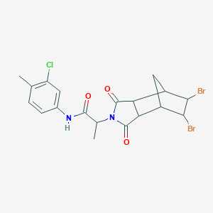 molecular formula C19H19Br2ClN2O3 B339886 N-(3-chloro-4-methylphenyl)-2-(5,6-dibromo-1,3-dioxooctahydro-2H-4,7-methanoisoindol-2-yl)propanamide 