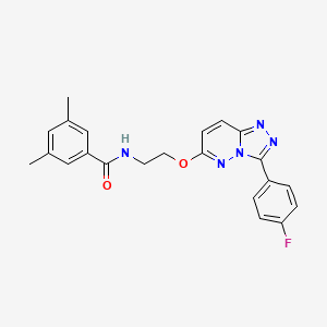 molecular formula C22H20FN5O2 B3398880 N-(2-{[3-(4-fluorophenyl)-[1,2,4]triazolo[4,3-b]pyridazin-6-yl]oxy}ethyl)-3,5-dimethylbenzamide CAS No. 1021260-64-9